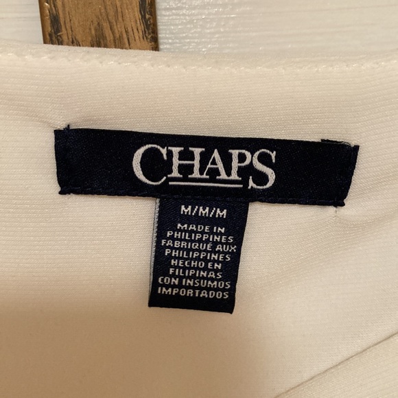 Chaps color block dress, lined, medium, white and black, NWT - Picture 9 of 11